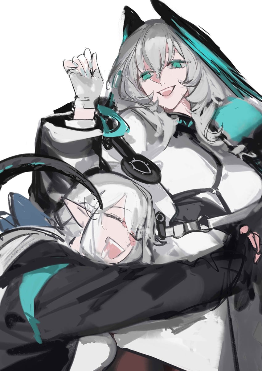 doctor, ho'olheyak, and female doctor (arknights) drawn by huangjin_shizi