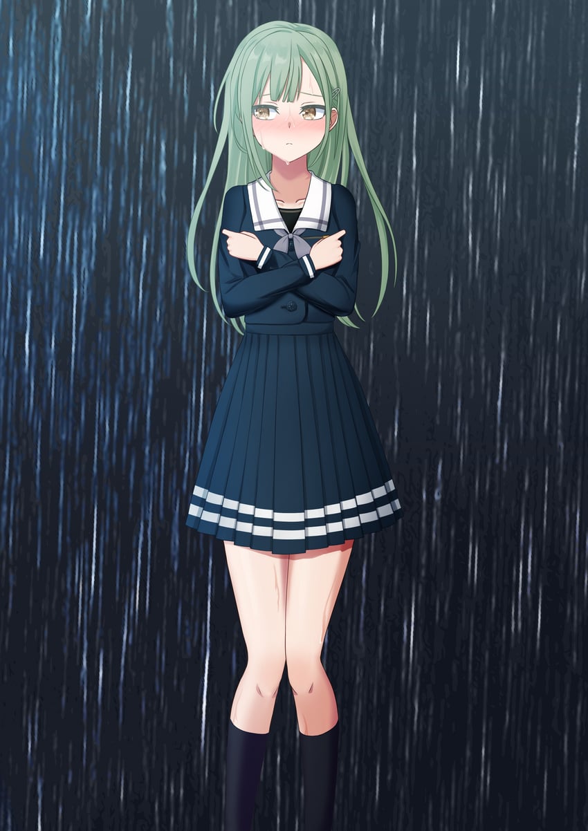 wakaba mutsumi (bang dream! and 1 more) drawn by kikutogeeeee
