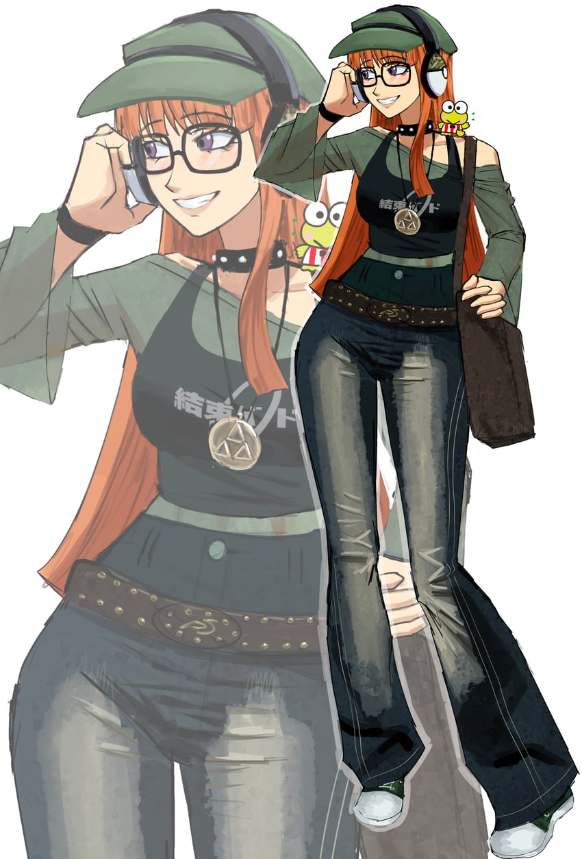 sakura futaba and hasunoue keroppi (persona and 3 more) drawn by chaosoded