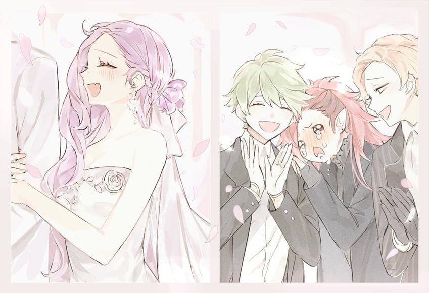 vampire cookie, alchemist cookie, herb cookie, and sparkling cookie (cookie run) drawn by ha_yasen