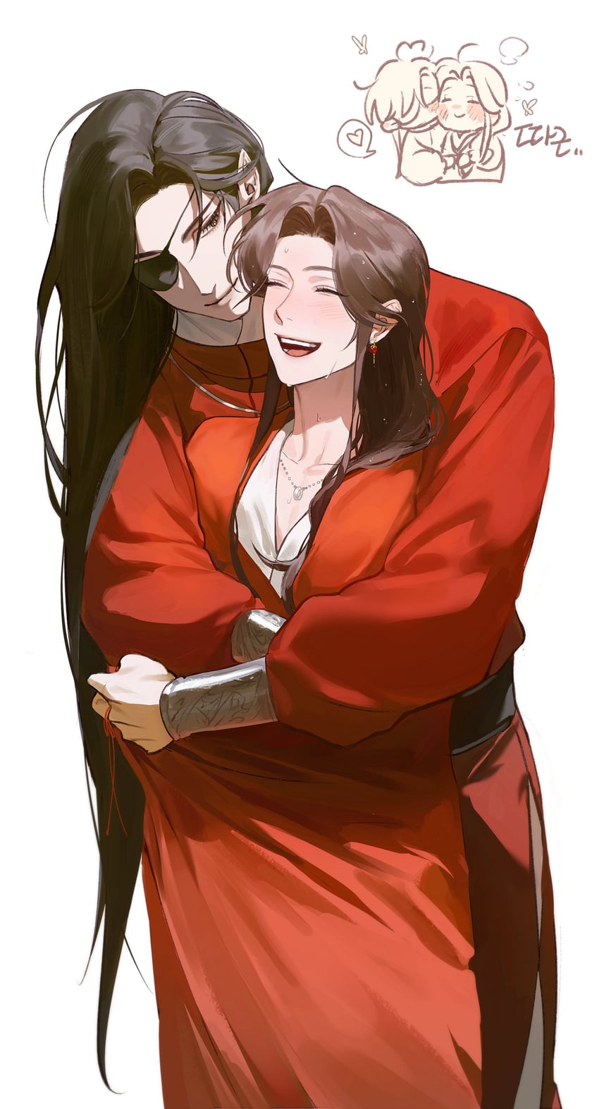xie lian and hua cheng (tianguan cifu) drawn by hambi