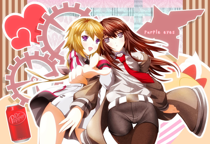 makise kurisu and charlotte dunois (steins;gate and 1 more) drawn by rinereeto