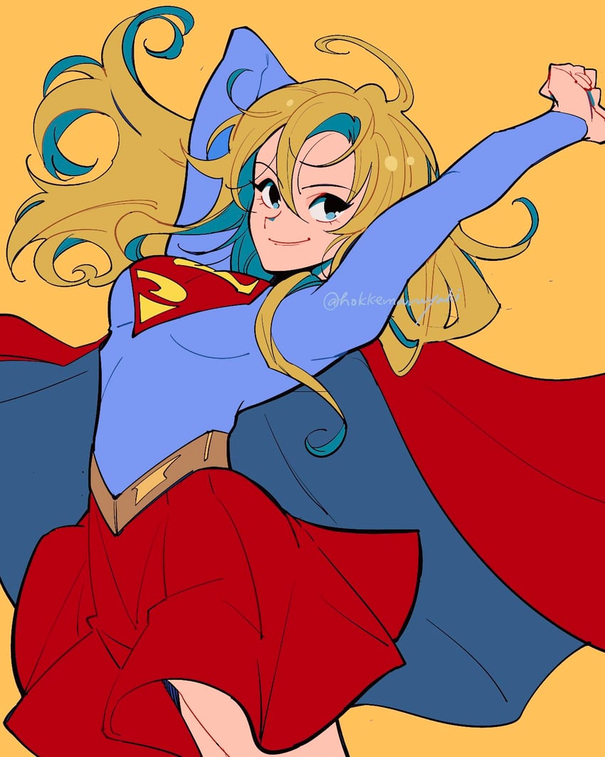 supergirl and kara danvers (dc comics and 1 more) drawn by hokkemaruyaki