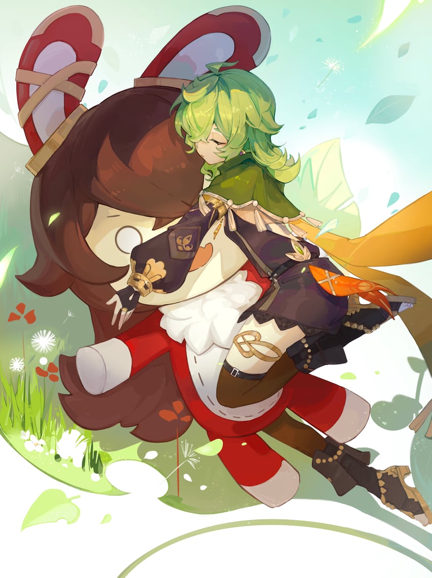 collei and baron bunny (genshin impact) drawn by umbra_zhuitaiyang