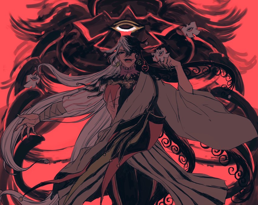 ashiya douman and akimitsu-dono (fate and 1 more) drawn by raikoko19