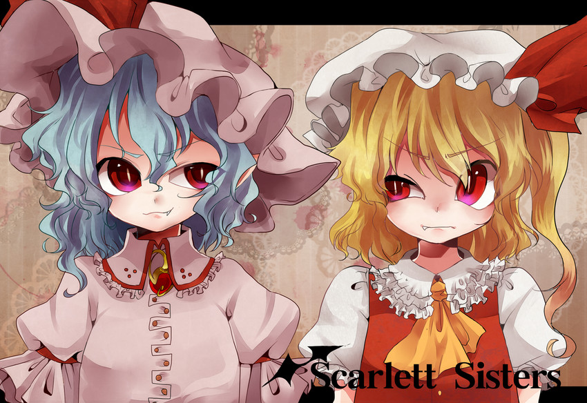 remilia scarlet and flandre scarlet (touhou) drawn by rarorimiore