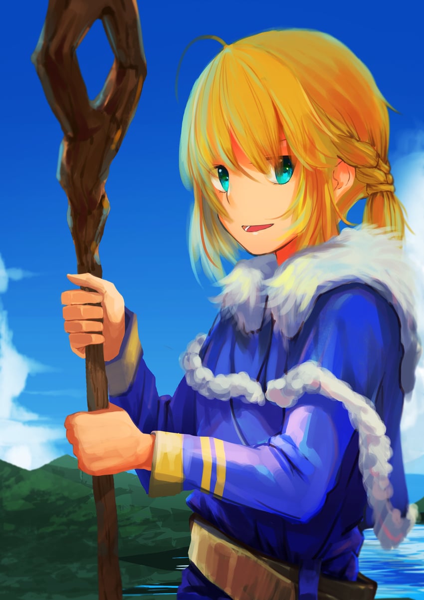 artoria pendragon and artoria caster (fate and 1 more) drawn by lovetigerfish