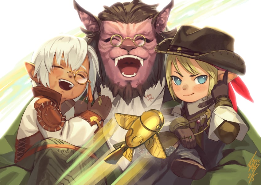 rurusha, namono tayamono, and boric (final fantasy and 1 more) drawn by tsunetaka_rakurai