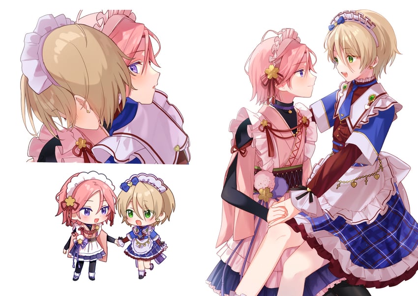 shiratori aira and oukawa kohaku (ensemble stars!) drawn by shisokonbu