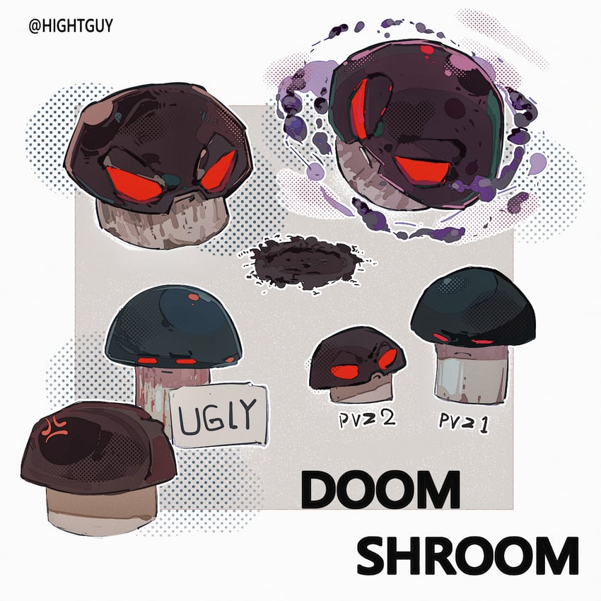 doom-shroom (plants vs. zombies and 1 more) drawn by hightguy