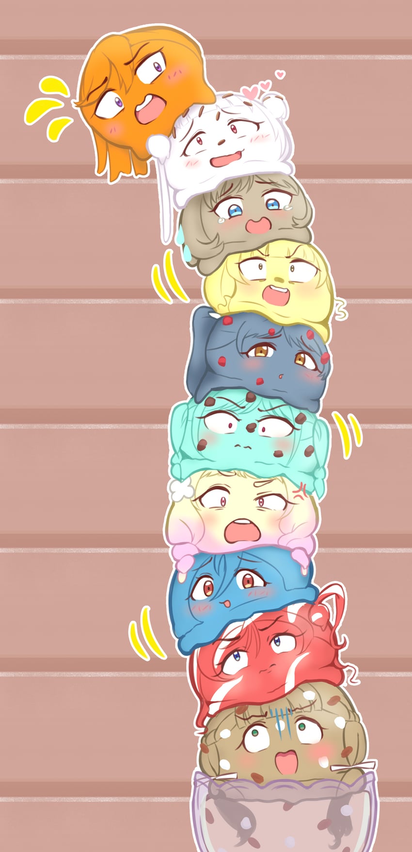 shibuya kanon, heanna sumire, tang keke, arashi chisato, hazuki ren, and 5 more (love live! and 1 more) drawn by psycho_orb