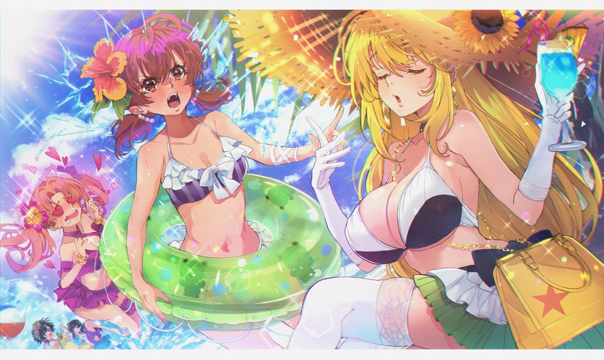 misaka mikoto, shirai kuroko, shokuhou misaki, saten ruiko, uiharu kazari, and 1 more (toaru majutsu no index and 3 more) drawn by kagura_kurosaki