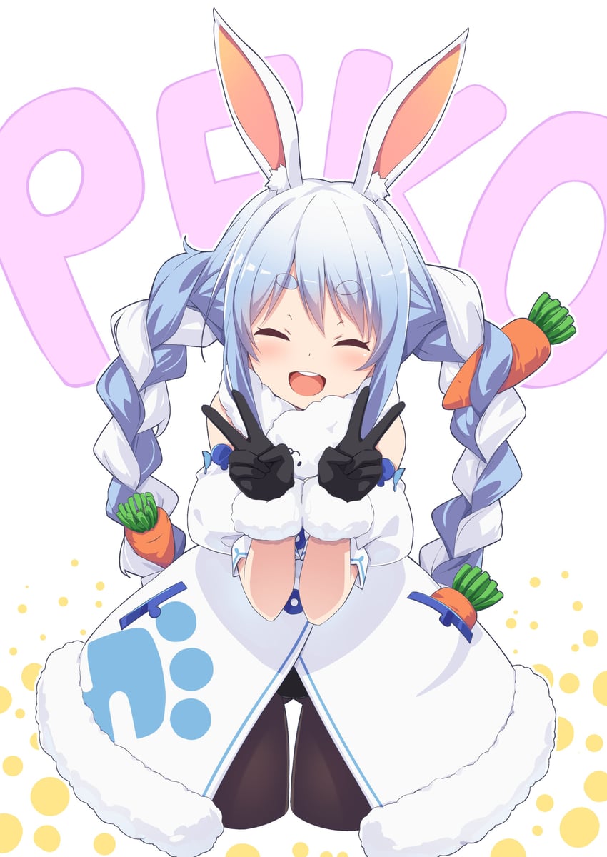 usada pekora and don-chan (hololive) drawn by ugume