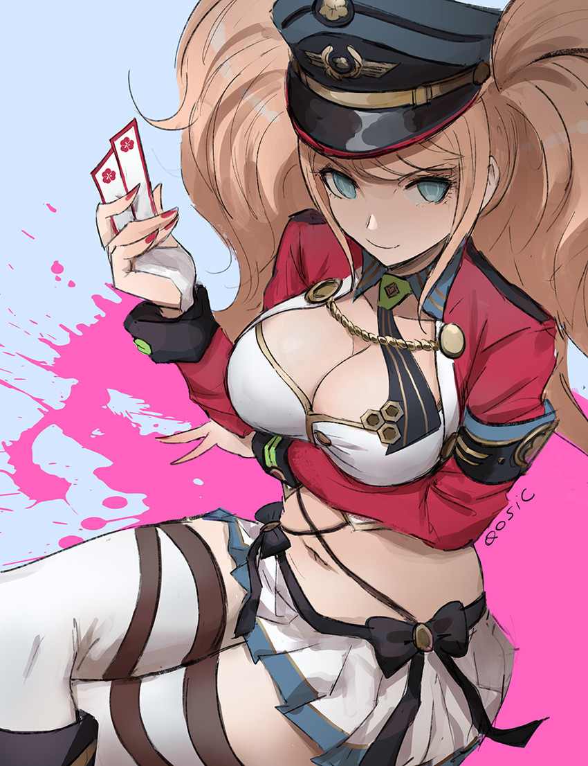 enoshima junko (danganronpa and 2 more) drawn by qosic