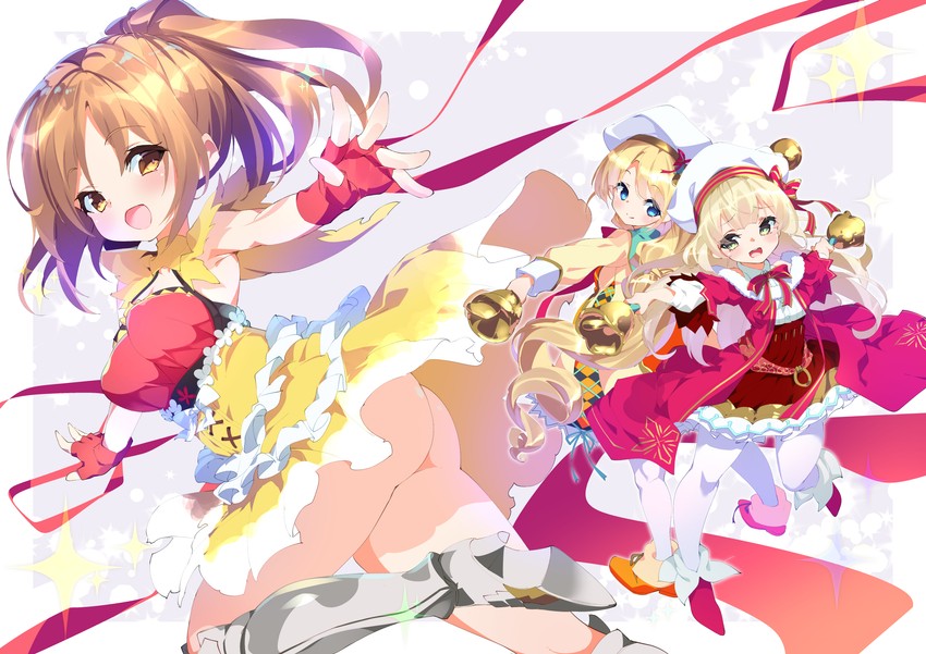 oncidium, sandersonia, and correa (flower knight girl) drawn by fujishima-sei_ichi-gou