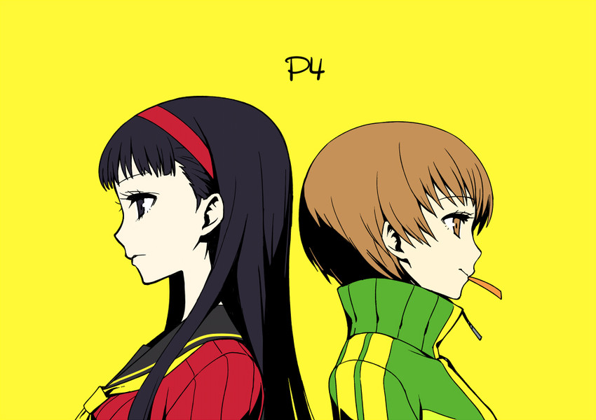 satonaka chie and amagi yukiko (persona and 1 more) drawn by chan_co
