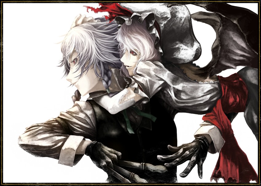 remilia scarlet and izayoi sakuya (touhou and 1 more) drawn by fujinohara_akihira