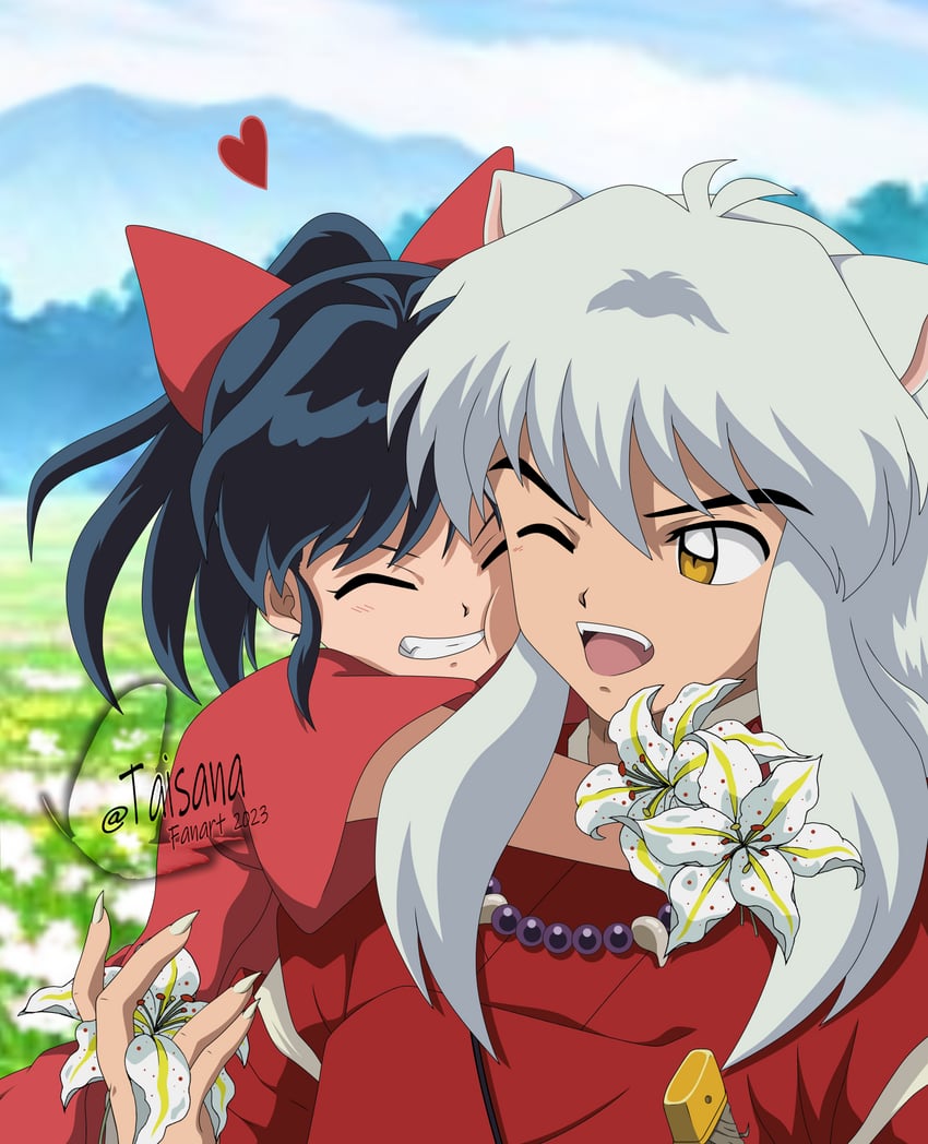 inuyasha and moroha (inuyasha and 1 more) drawn by taisana