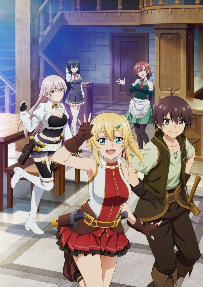 emma, luna, lola, alice, and noir (ore dake haireru kakushi dungeon) drawn by kamitake_yuya