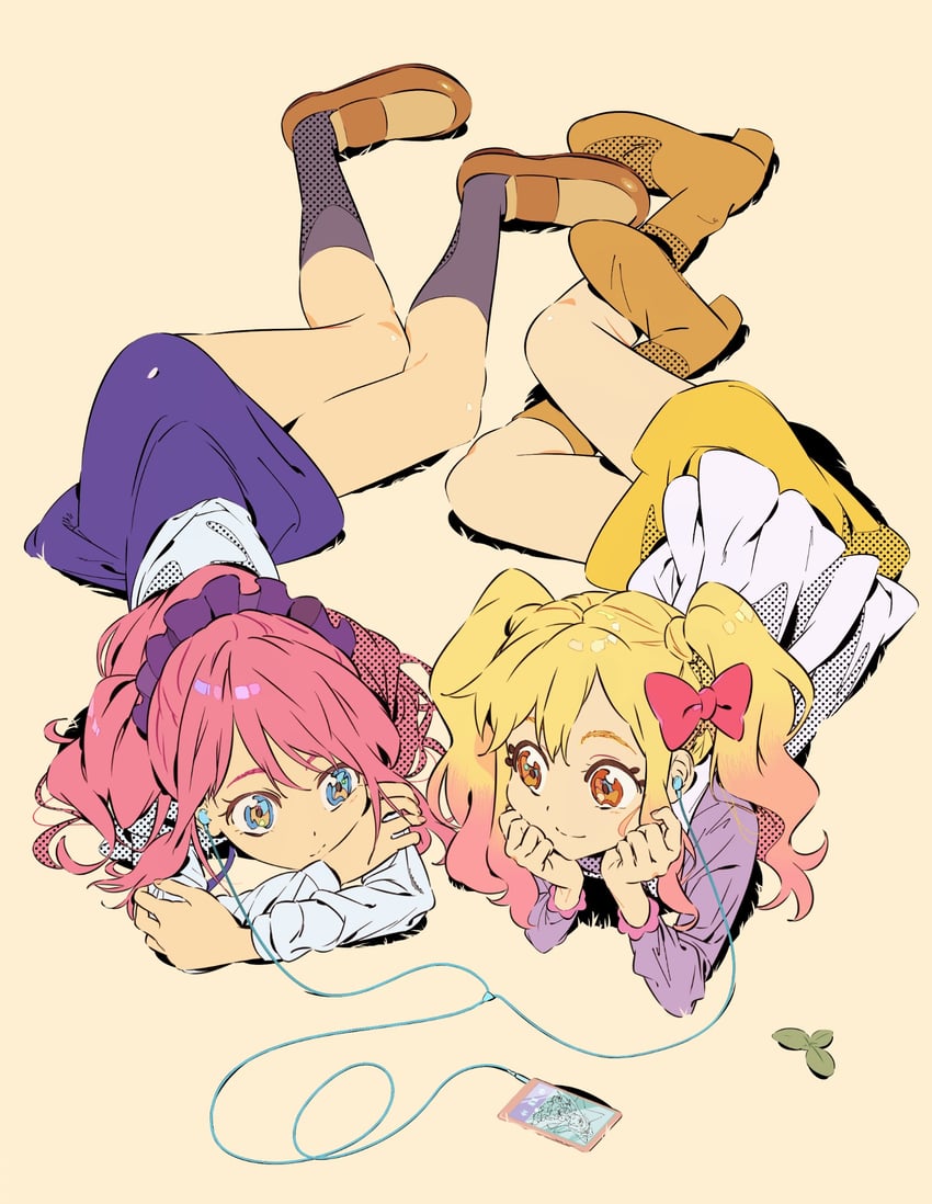 nijino yume and sakuraba rola (aikatsu! and 1 more) drawn by semham