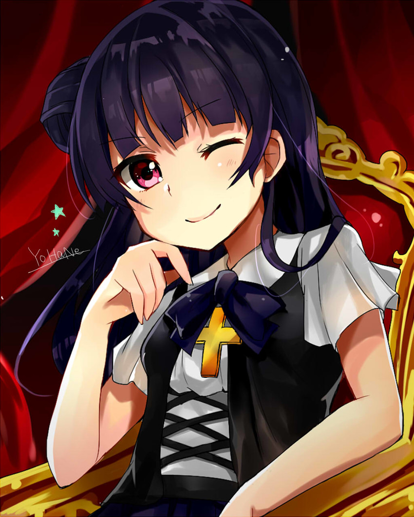 tsushima yoshiko (love live! and 1 more) drawn by sakura_saki_(sakurasaki0129)