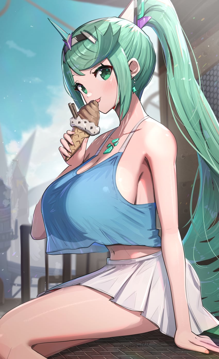 pneuma (xenoblade chronicles and 1 more) drawn by gonzarez