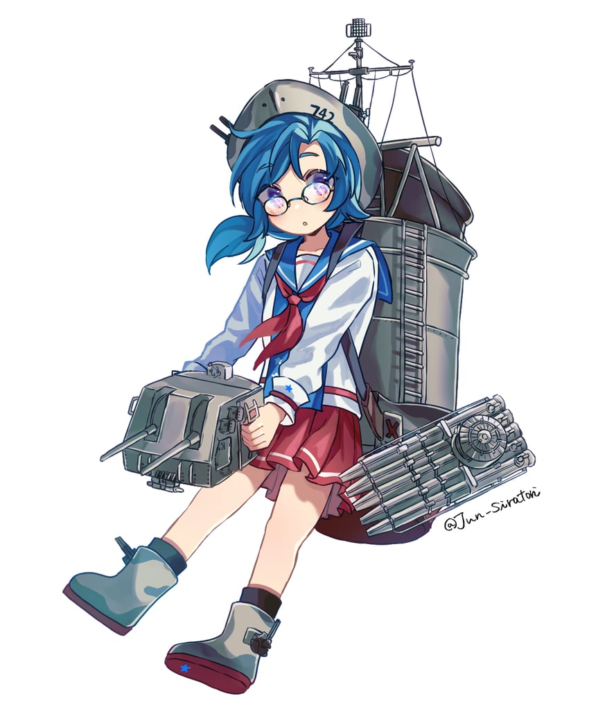 frank knox (warship girls r) drawn by shiratori_(jun_siratori)