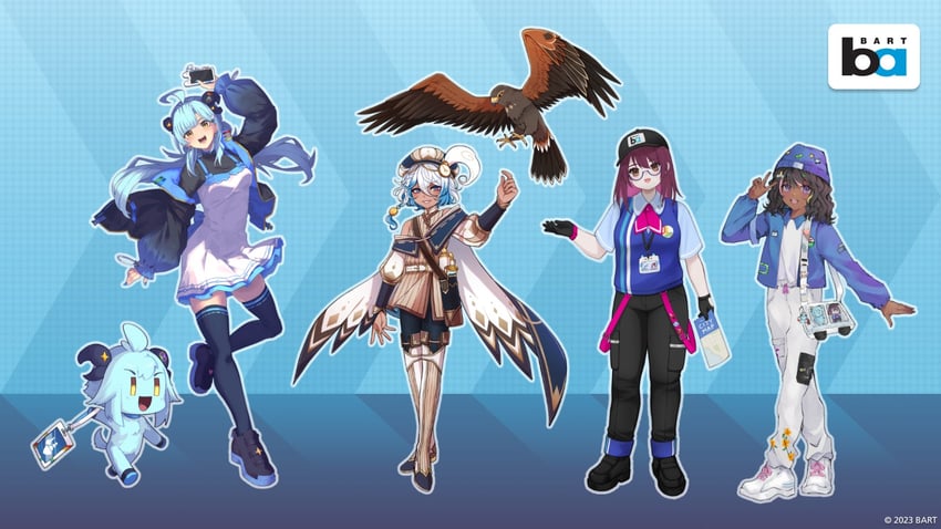 nimbus, mira, jasmine, and baylee (bay area rapid transit) drawn by julie_(rolleybun), niaro, tofuubuns, and yokura_(yukilina)