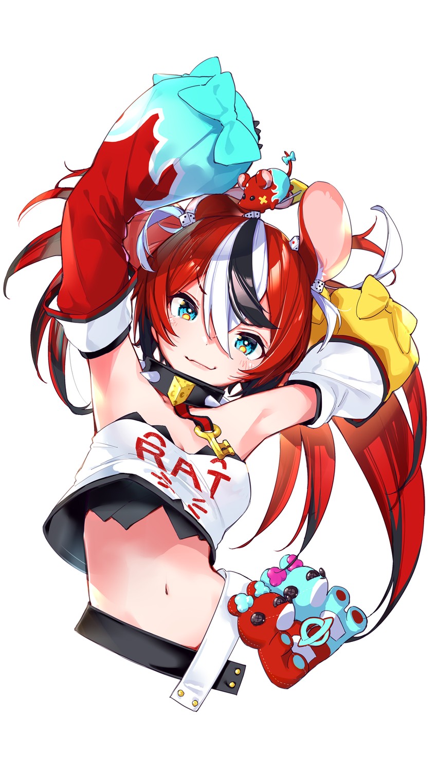 hakos baelz and mr. squeaks (hololive and 1 more) drawn by yuyaiyaui