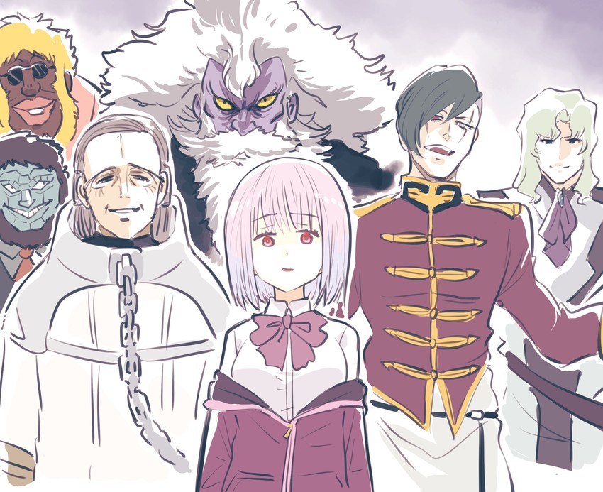 shinjou akane, doctor hell, zoltan akkanen, cowen, stinger, and 2 more (gundam and 12 more) drawn by kato_takuji
