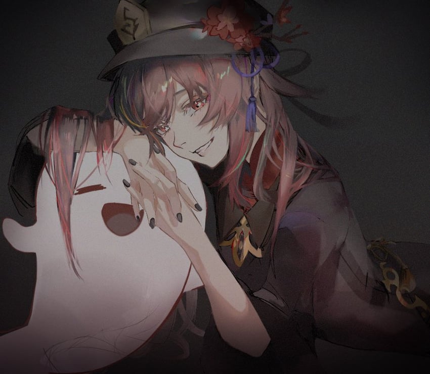 hu tao and boo tao (genshin impact) drawn by bebenobe922