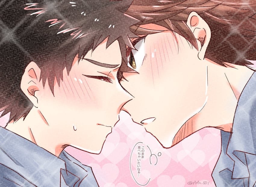 oikawa tooru and iwaizumi hajime (haikyuu!!) drawn by ririn_(ririn_501)