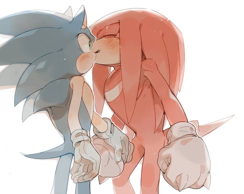 sonic the hedgehog and knuckles the echidna (sonic) drawn by sk_rokuro