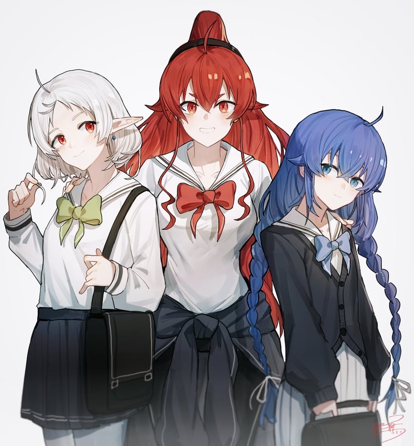 roxy migurdia, eris greyrat, and sylphiette (mushoku tensei) drawn by yisjhui