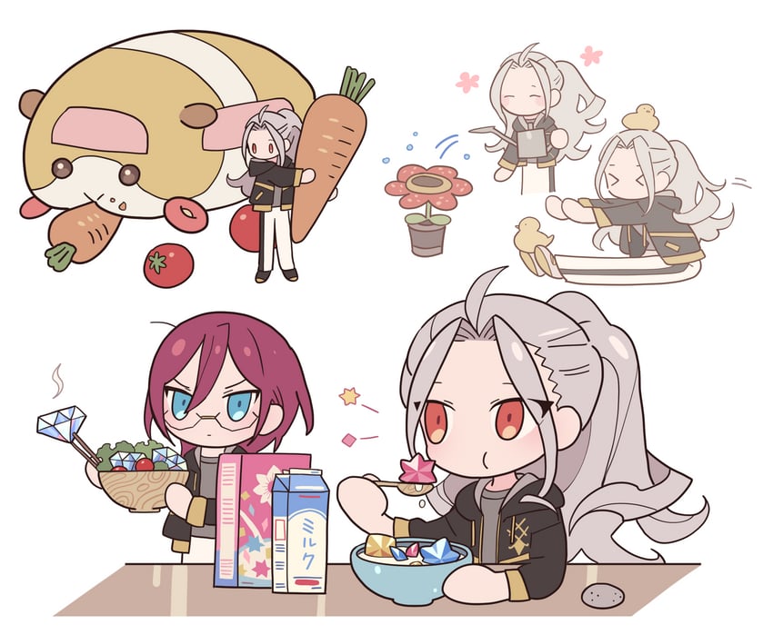 saegusa ibara and ran nagisa (ensemble stars! and 1 more) drawn by meremero
