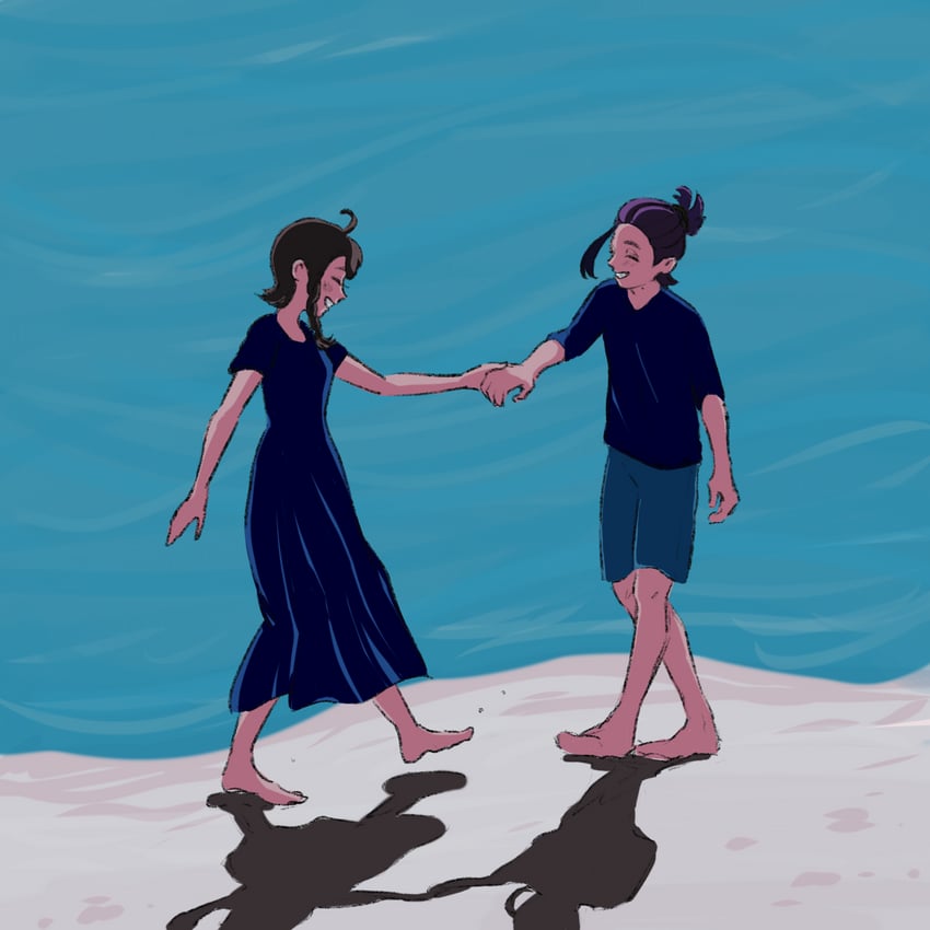 kieran and juliana (pokemon and 1 more) drawn by porimo_(jddj7528)