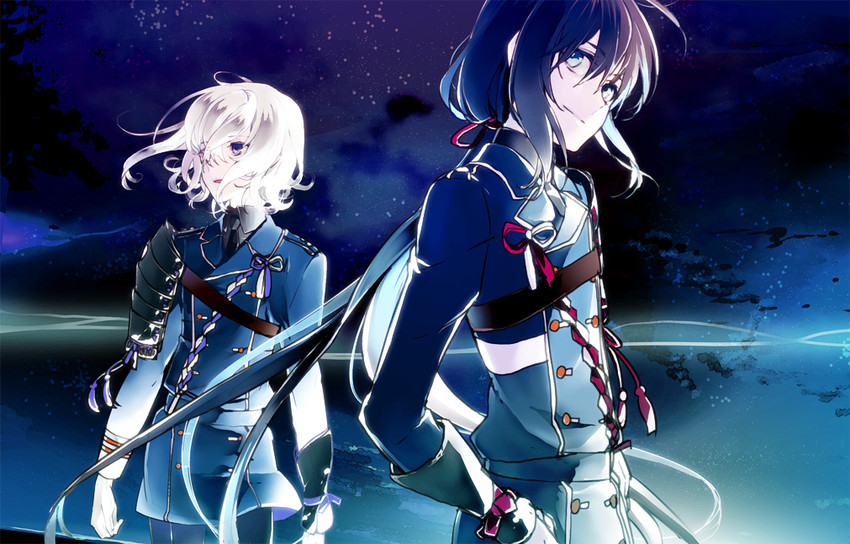 namazuo toushirou and honebami toushirou (touken ranbu) drawn by aoi_sakurako