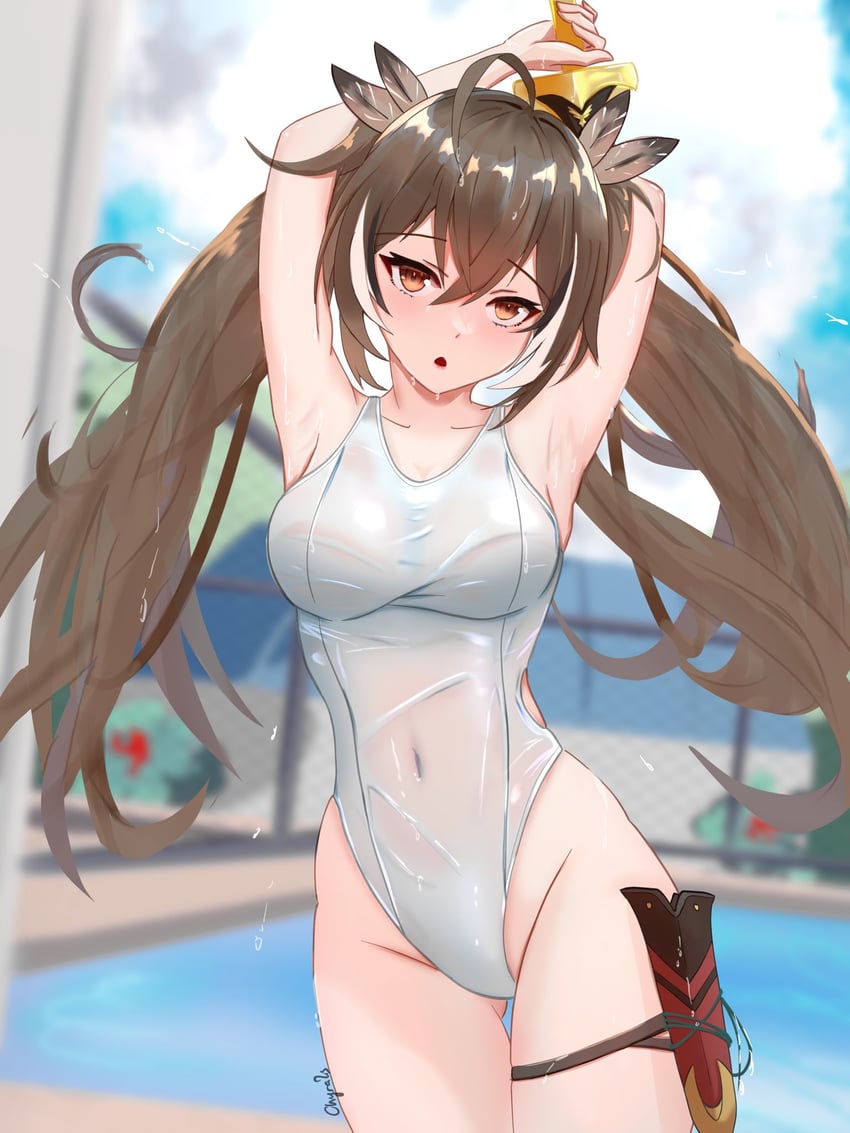 nanashi mumei (hololive and 1 more) drawn by chyraliss