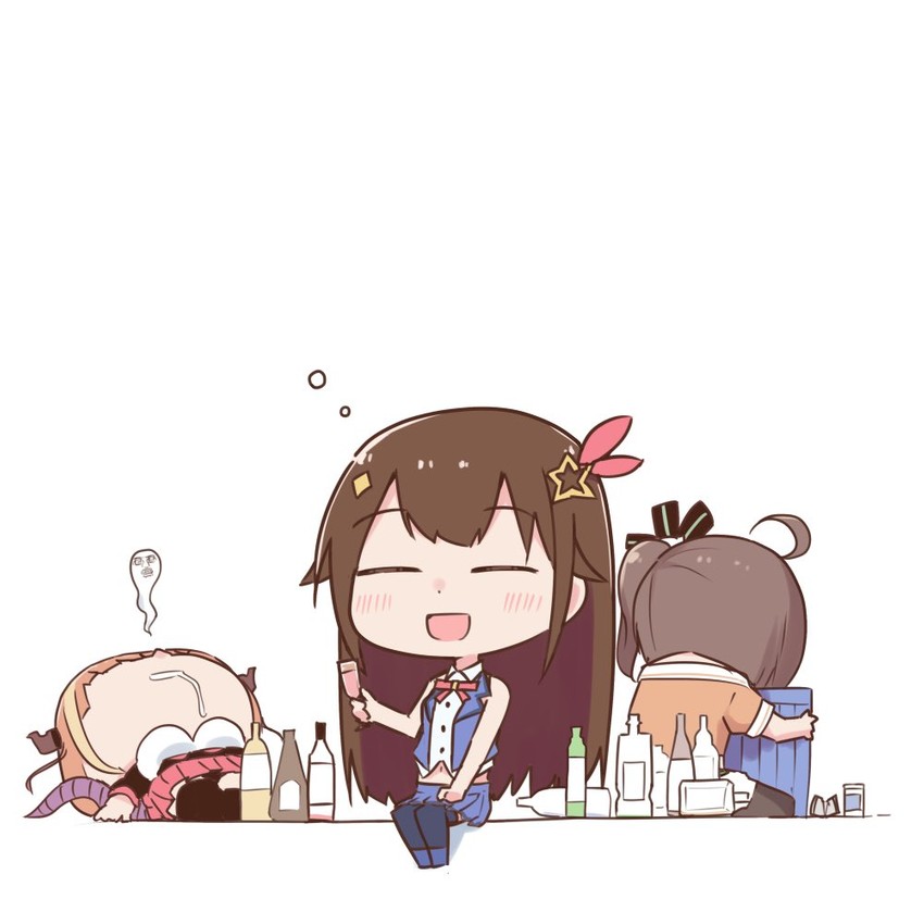 kiryu coco, natsuiro matsuri, and tokino sora (hololive) drawn by purin_a_la_mode_(popup)