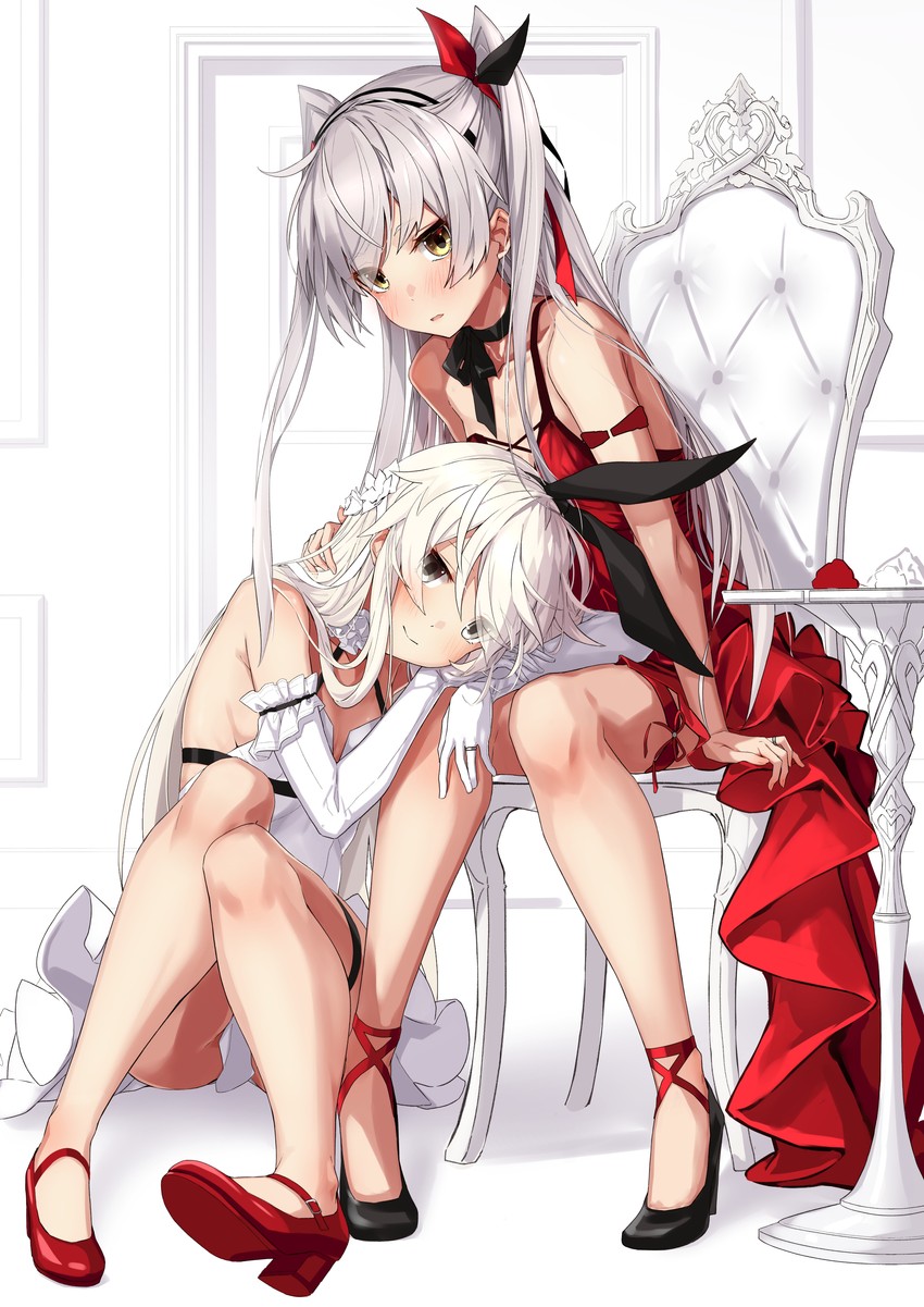 shimakaze and amatsukaze (kantai collection) drawn by takanashi_kei_(hitsujikan)