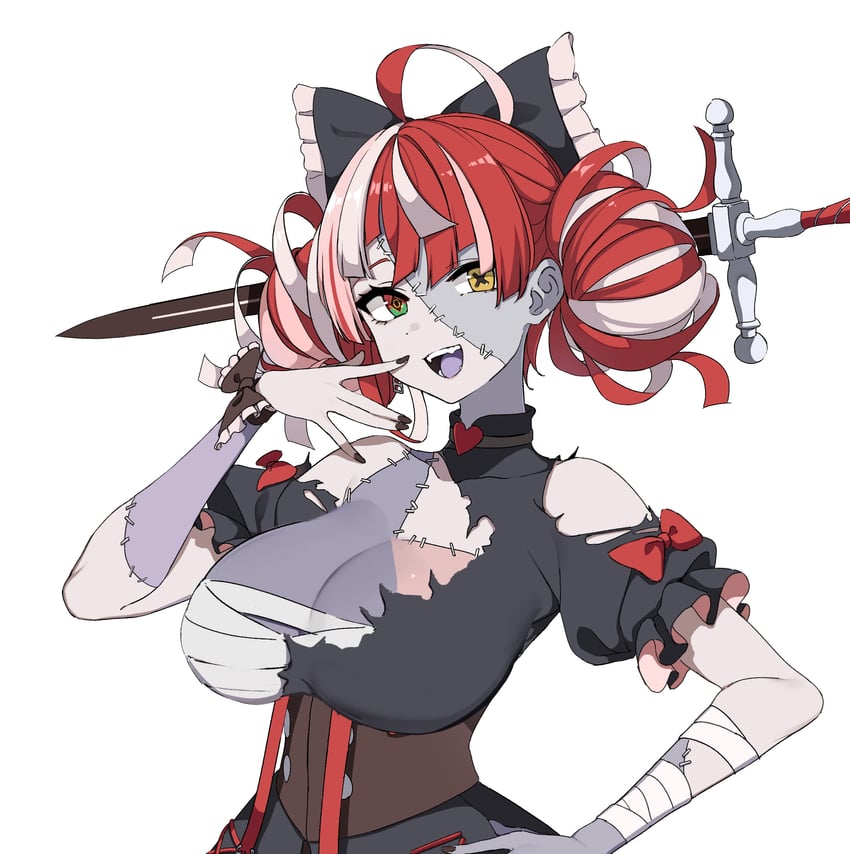 kureiji ollie (hololive and 1 more) drawn by dickbomber