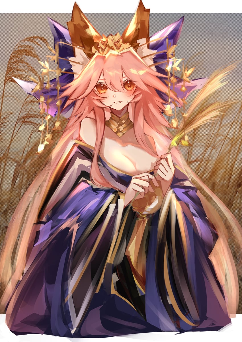 tamamo and tamamo no mae (fate and 1 more) drawn by gin_(yza_foxxhermit)