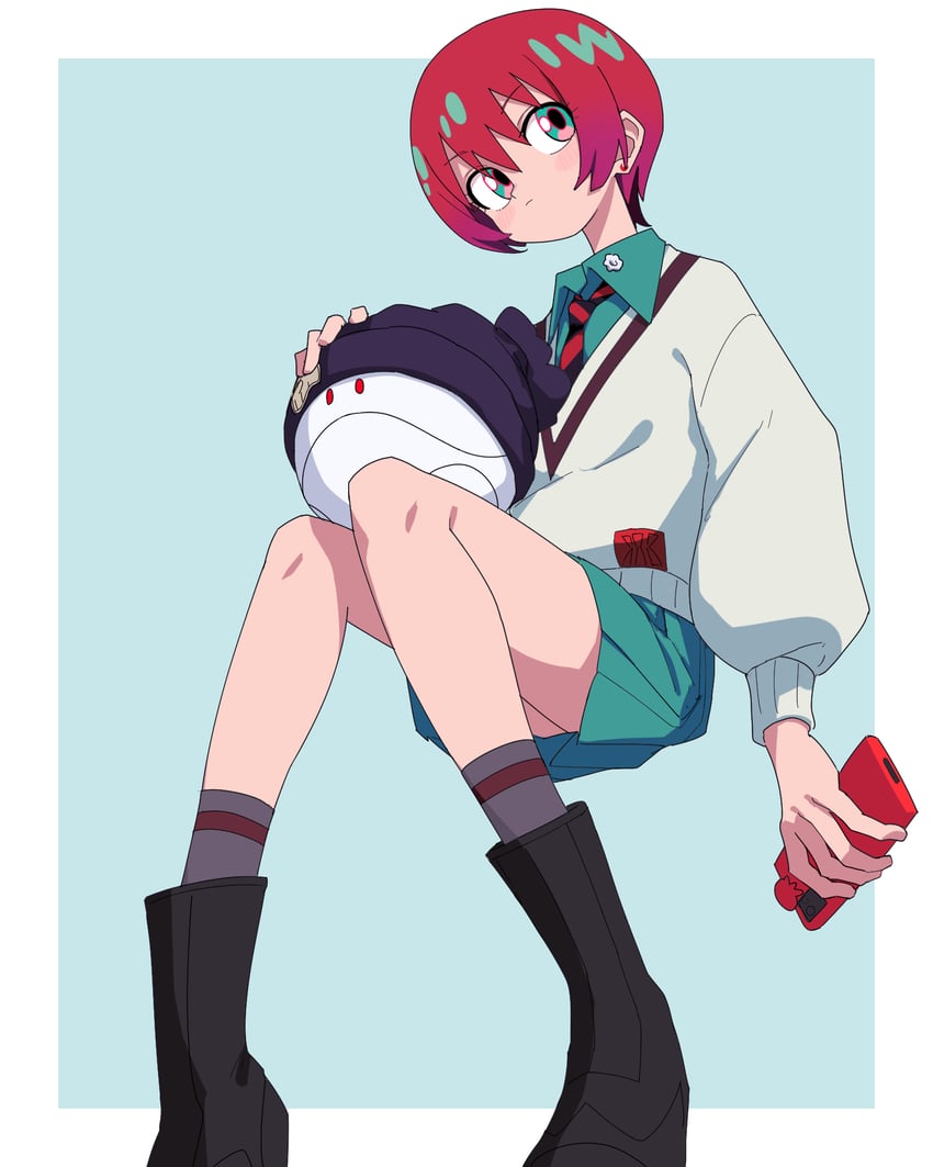 amate yuzuriha and haro (gundam and 1 more) drawn by yachima_tana