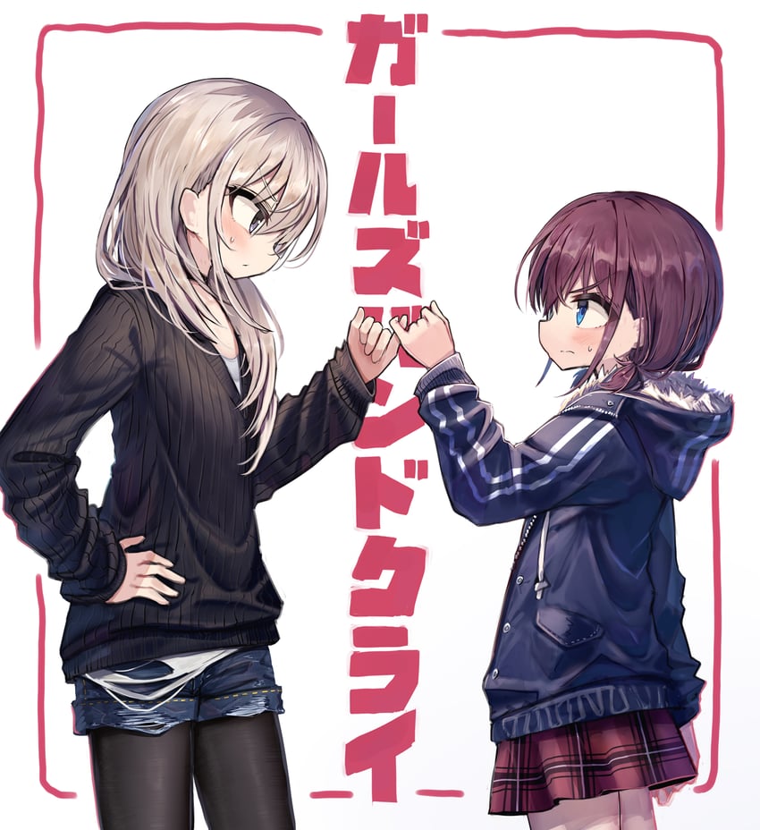 iseri nina and kawaragi momoka (girls band cry) drawn by beize_(garbage)
