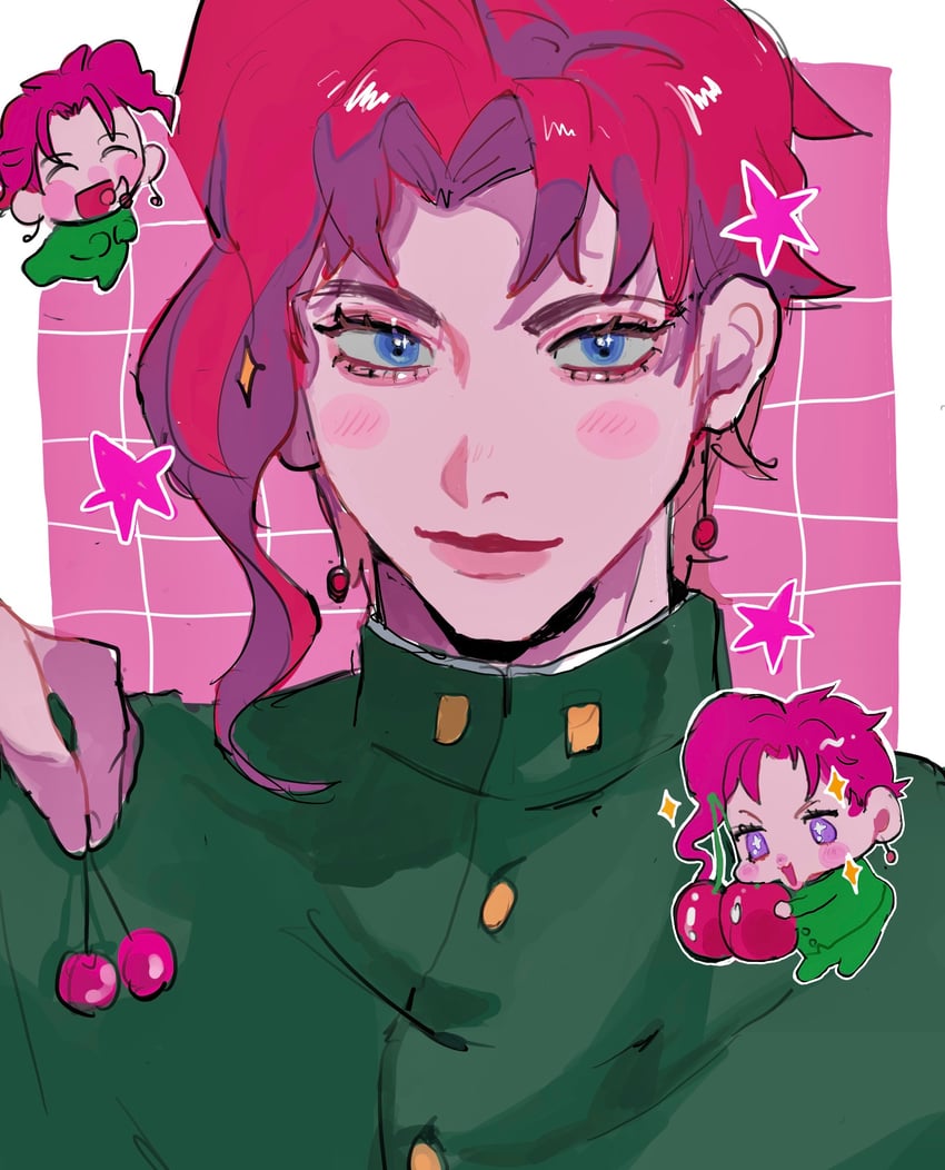 kakyoin noriaki (jojo no kimyou na bouken and 1 more) drawn by matubaru_chan