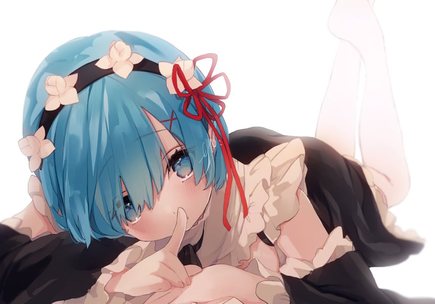 rem (re:zero kara hajimeru isekai seikatsu) drawn by moni_monico