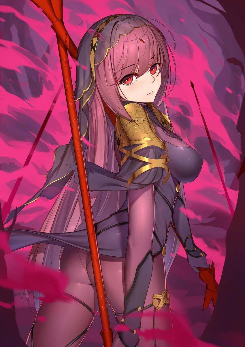scathach (fate and 1 more) drawn by langya_beike
