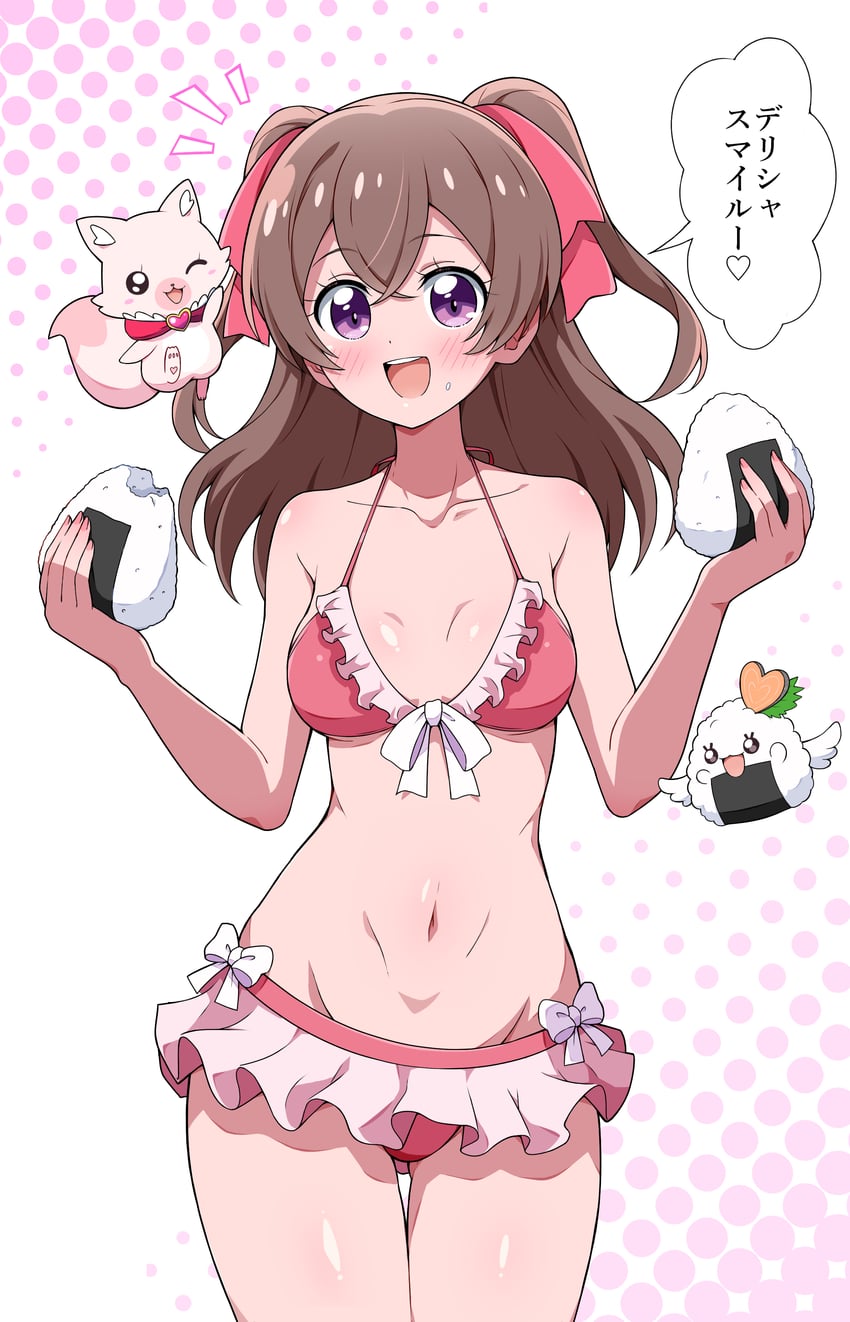 nagomi yui, kome-kome, recipipi, and rice ball recipipi (precure and 1 more) drawn by eggman_(ni_tamagoex)