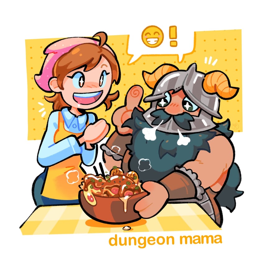 senshi and mama (dungeon meshi and 1 more) drawn by austin_(ausclaw)