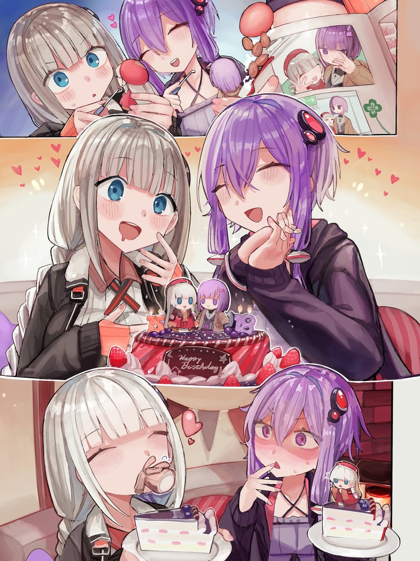 yuzuki yukari and kizuna akari (vocaloid and 2 more) drawn by microa